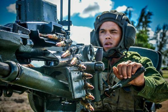 Actividades de preparación combativas en unidades militares del Ejército Oriental en saludo al Aniversario 61 de las Fuerzas Armadas Revolucionarias (FAR). Foto: Juan Pablo Carreras/ACN.