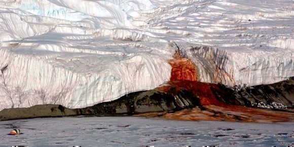 Las cascadas de "sangre" de la Antártida: Foto: Popular Mechanics. 