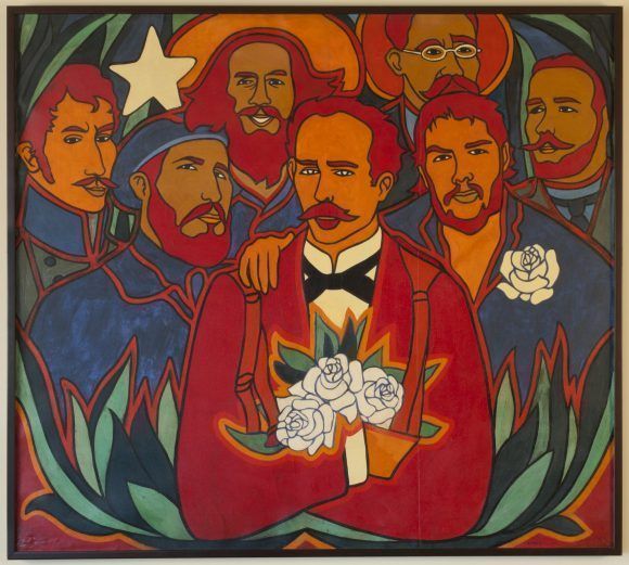 Rosas y Estrellas. Pintura de Raúl Martínez