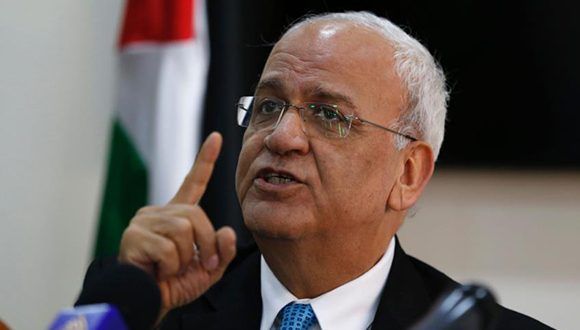 El Secretario general de la Organización para la Liberación de Palestina (OLP), Saeb Erekat. Foto: HispanTv
