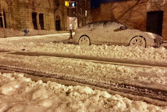 Efectos del actual invierno en la ciudad de Baltimore, Maryland. Foto de Erick Ferris/Twitter.