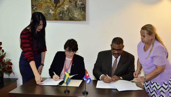 Cuba and Sweden Sign Memorandum of Understanding