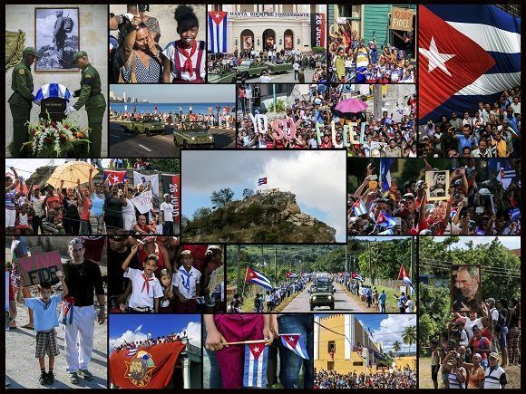 El pueblo cubano despide a Fidel hace dos años Fotos: Roberto Chile.