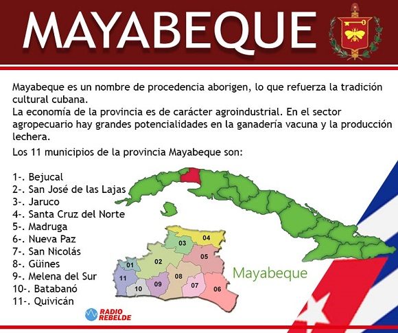 mayabeque cuba municipios infografia
