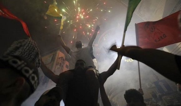gaza celebración de victoria palestina