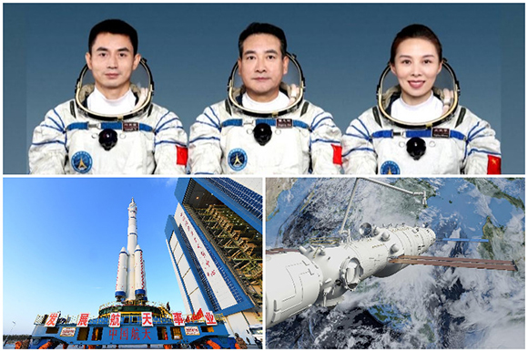 Otra misión tripulada de China camino a su estación espacial