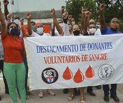 Donantes voluntarios de sangre de Santiago de Cuba. Foto: Miguel Rubiera.