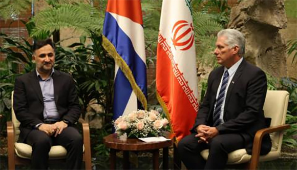 Presidente de Cuba recibió al vicepresidente de la República Islámica de Irán