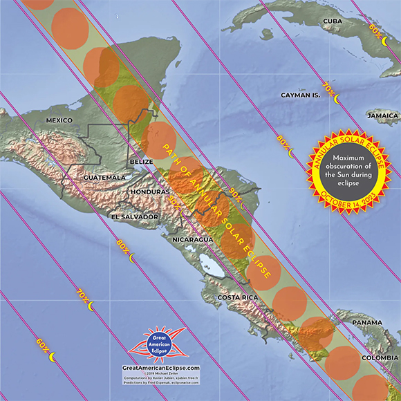eclipse anular 14oct 23 centroamerica caribe