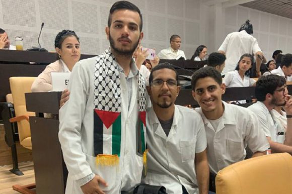 Alaa Saadeh, estudiante de Palestina en Cuba. Foto: ACN